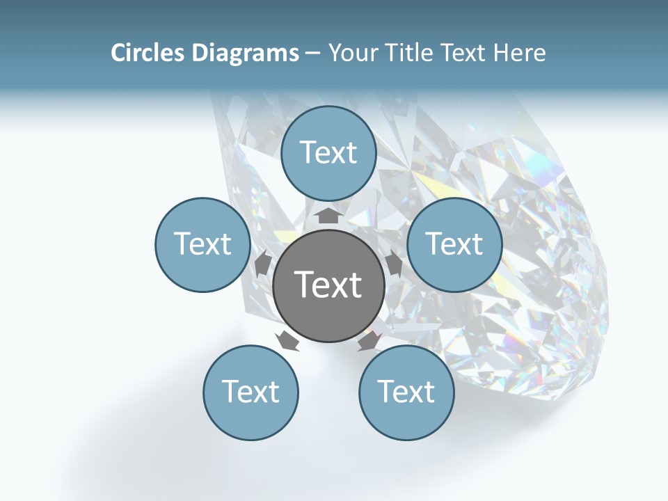 A Close Up Of A Diamond Over A White Background PowerPoint Template
