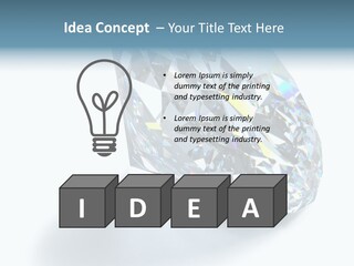 A Close Up Of A Diamond Over A White Background PowerPoint Template