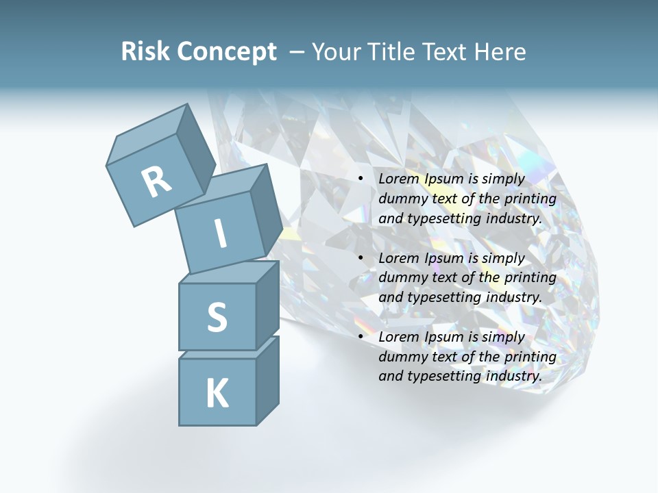 A Close Up Of A Diamond Over A White Background PowerPoint Template