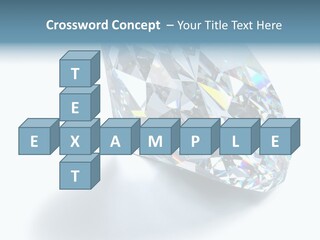 A Close Up Of A Diamond Over A White Background PowerPoint Template