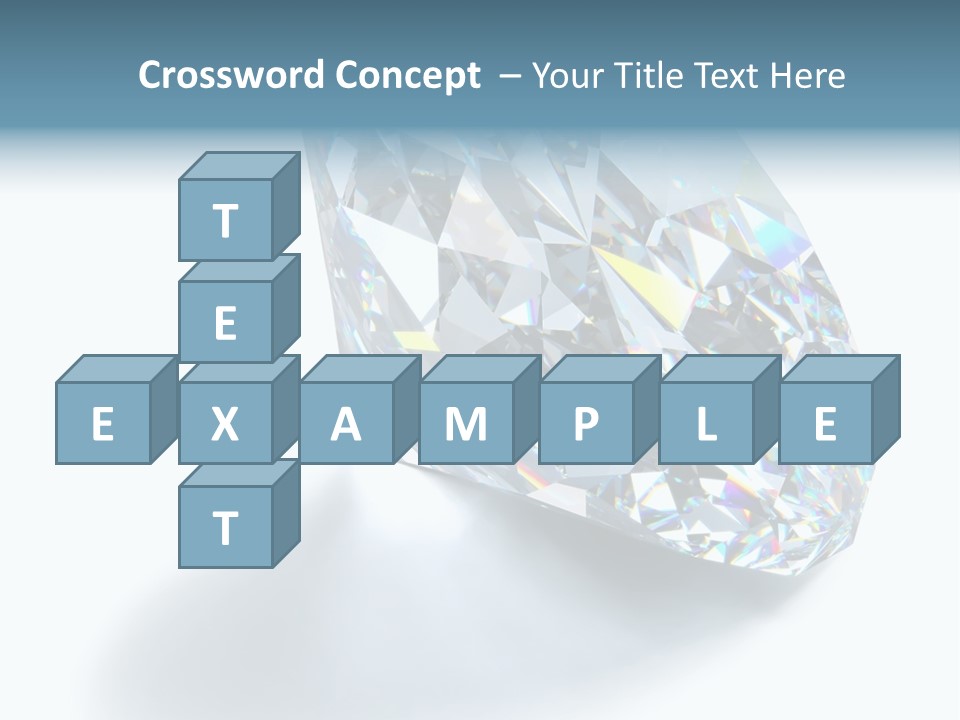 A Close Up Of A Diamond Over A White Background PowerPoint Template