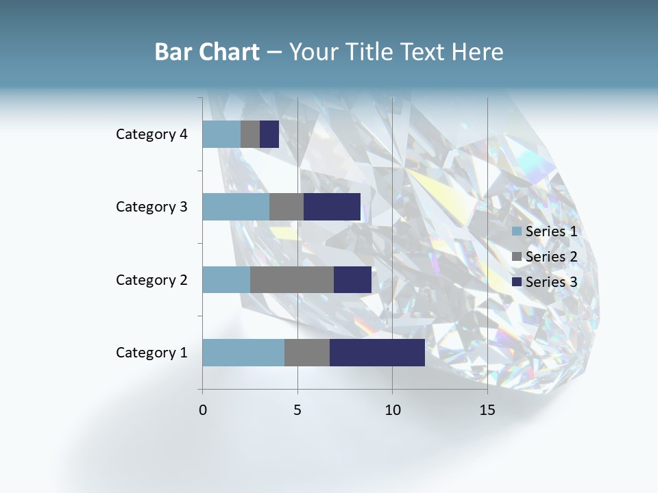 A Close Up Of A Diamond Over A White Background PowerPoint Template