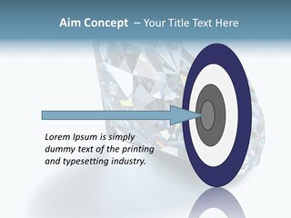 A Close Up Of A Diamond Over A White Background PowerPoint Template