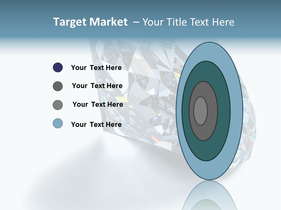 A Close Up Of A Diamond Over A White Background PowerPoint Template