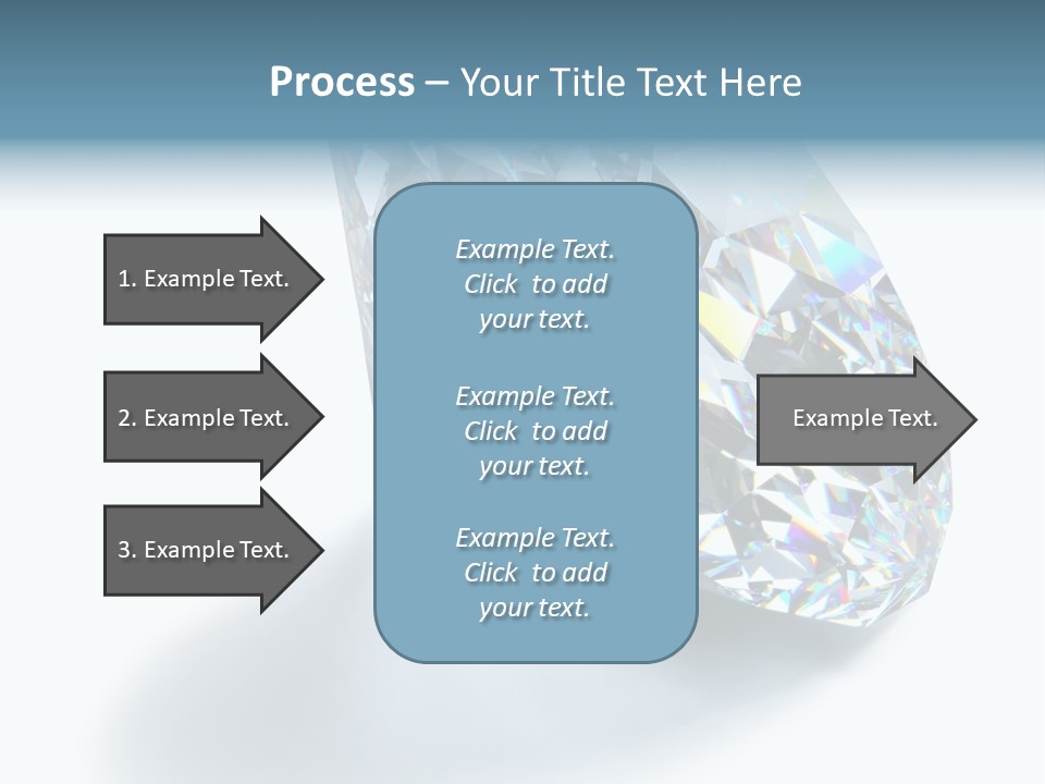 A Close Up Of A Diamond Over A White Background PowerPoint Template