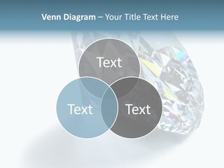 A Close Up Of A Diamond Over A White Background PowerPoint Template