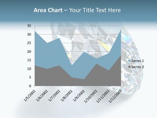 A Close Up Of A Diamond Over A White Background PowerPoint Template