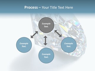 A Close Up Of A Diamond Over A White Background PowerPoint Template