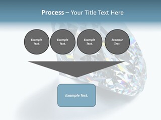 A Close Up Of A Diamond Over A White Background PowerPoint Template