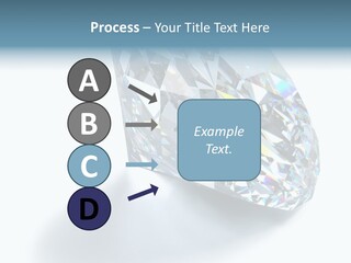 A Close Up Of A Diamond Over A White Background PowerPoint Template