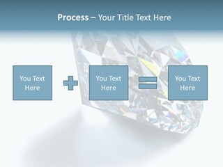 A Close Up Of A Diamond Over A White Background PowerPoint Template