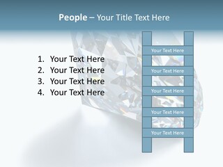 A Close Up Of A Diamond Over A White Background PowerPoint Template