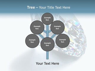 A Close Up Of A Diamond Over A White Background PowerPoint Template