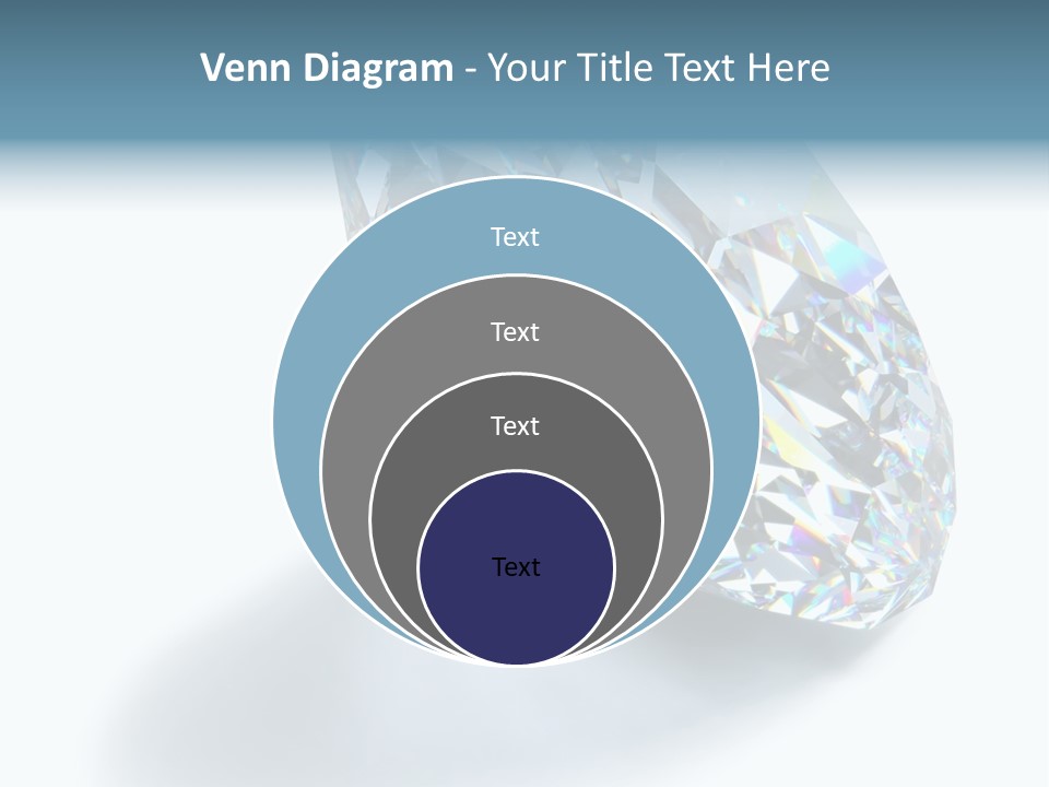 A Close Up Of A Diamond Over A White Background PowerPoint Template