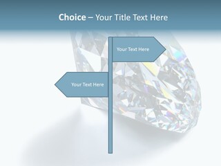 A Close Up Of A Diamond Over A White Background PowerPoint Template