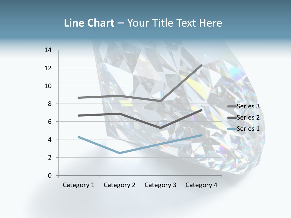 A Close Up Of A Diamond Over A White Background PowerPoint Template