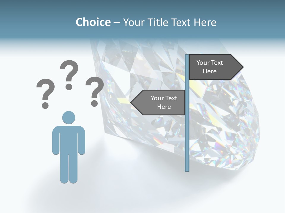A Close Up Of A Diamond Over A White Background PowerPoint Template