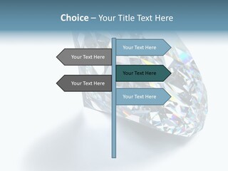 A Close Up Of A Diamond Over A White Background PowerPoint Template