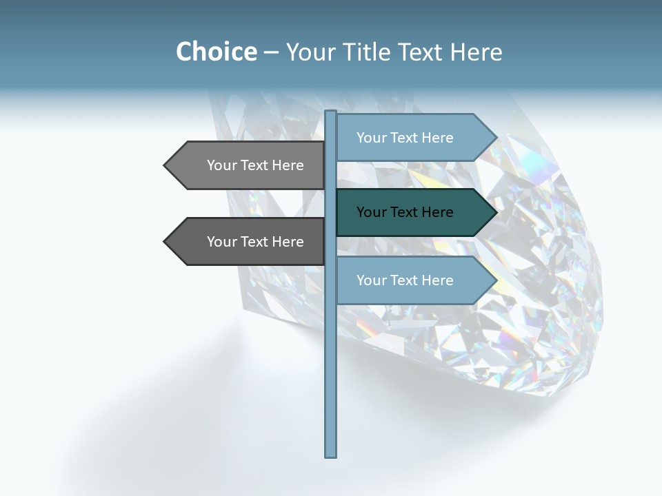 A Close Up Of A Diamond Over A White Background PowerPoint Template