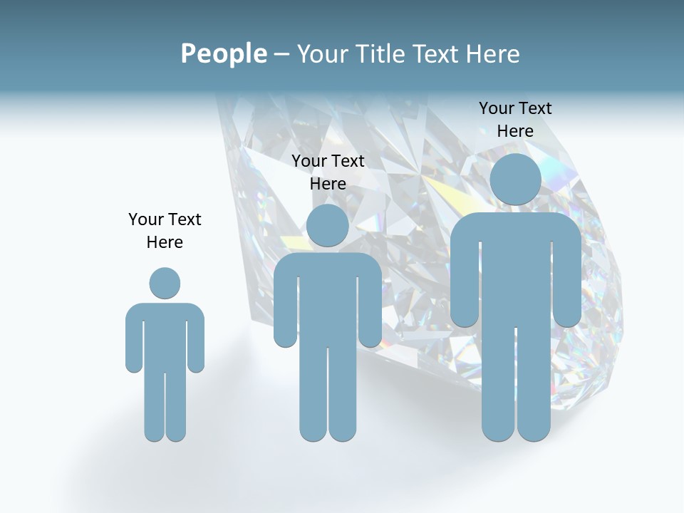A Close Up Of A Diamond Over A White Background PowerPoint Template
