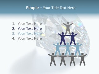 A Close Up Of A Diamond Over A White Background PowerPoint Template