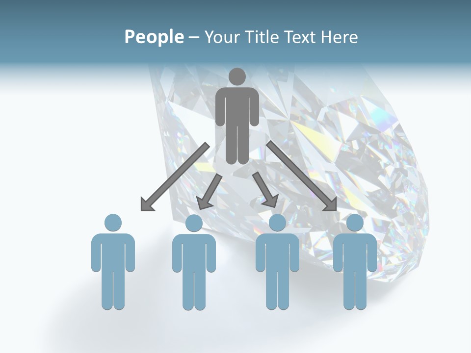 A Close Up Of A Diamond Over A White Background PowerPoint Template
