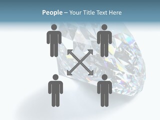 A Close Up Of A Diamond Over A White Background PowerPoint Template