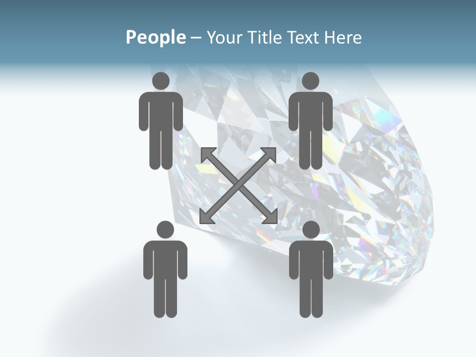 A Close Up Of A Diamond Over A White Background PowerPoint Template