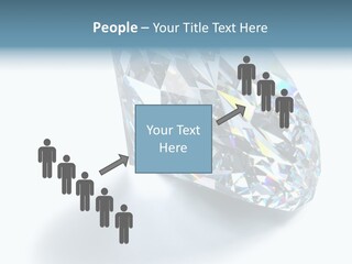 A Close Up Of A Diamond Over A White Background PowerPoint Template