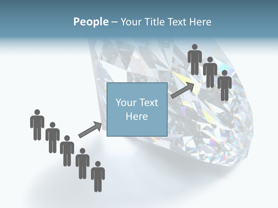 A Close Up Of A Diamond Over A White Background PowerPoint Template