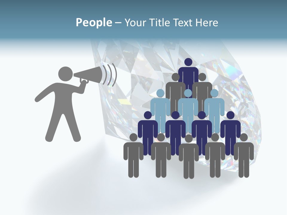 A Close Up Of A Diamond Over A White Background PowerPoint Template