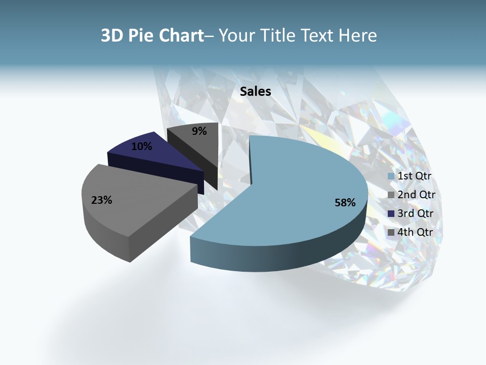 A Close Up Of A Diamond Over A White Background PowerPoint Template
