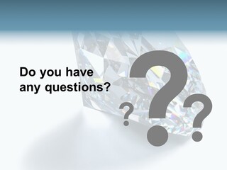 A Close Up Of A Diamond Over A White Background PowerPoint Template