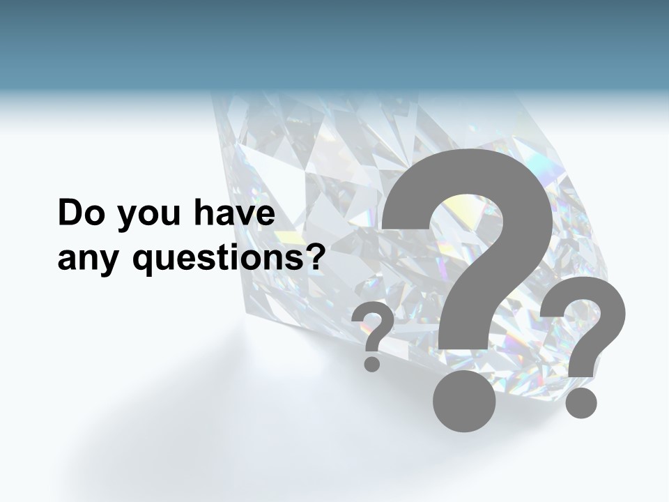 A Close Up Of A Diamond Over A White Background PowerPoint Template