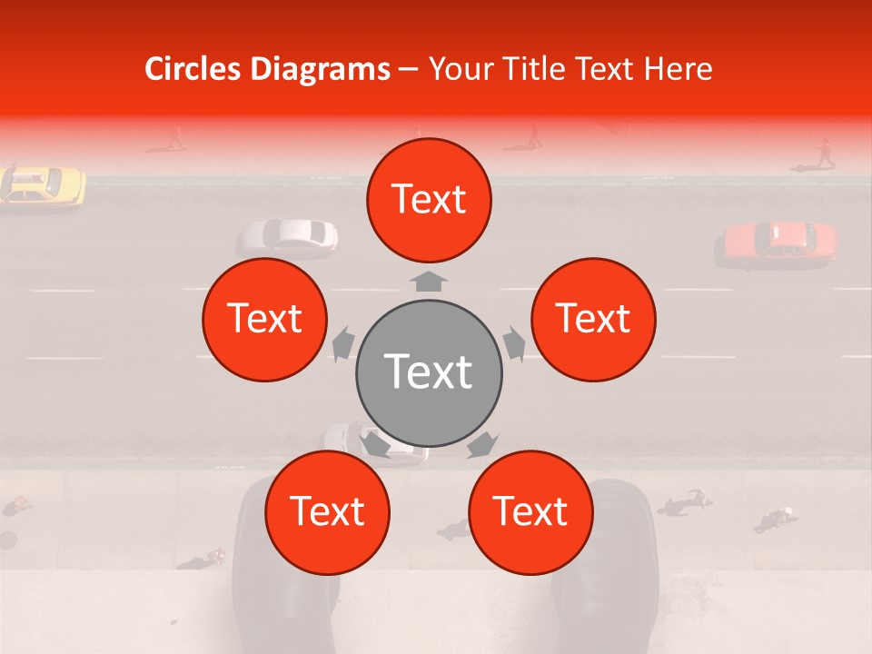 Shoes Of A Businessman Hanging Over A Ledge Of A Tall Building With Cars And People Down Below PowerPoint Template