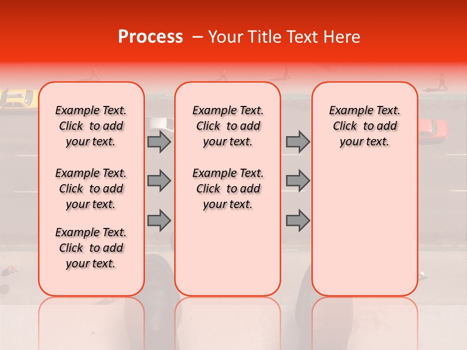 Shoes Of A Businessman Hanging Over A Ledge Of A Tall Building With Cars And People Down Below PowerPoint Template