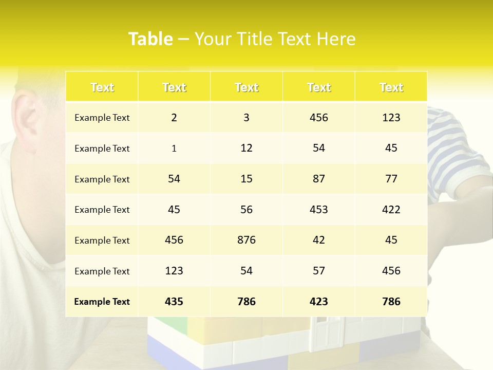 Father With Son Build House PowerPoint Template
