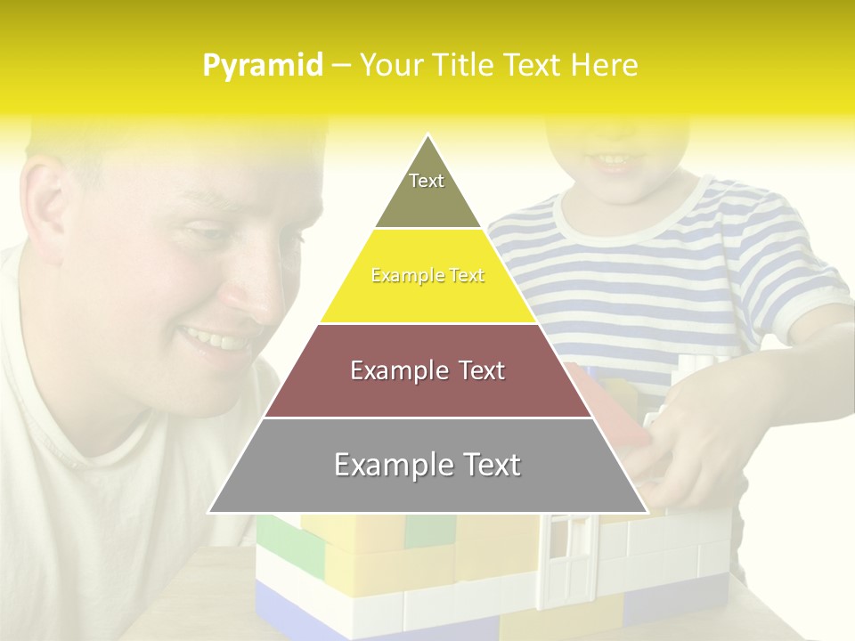 Father With Son Build House PowerPoint Template