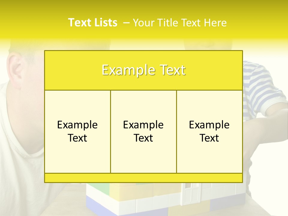 Father With Son Build House PowerPoint Template