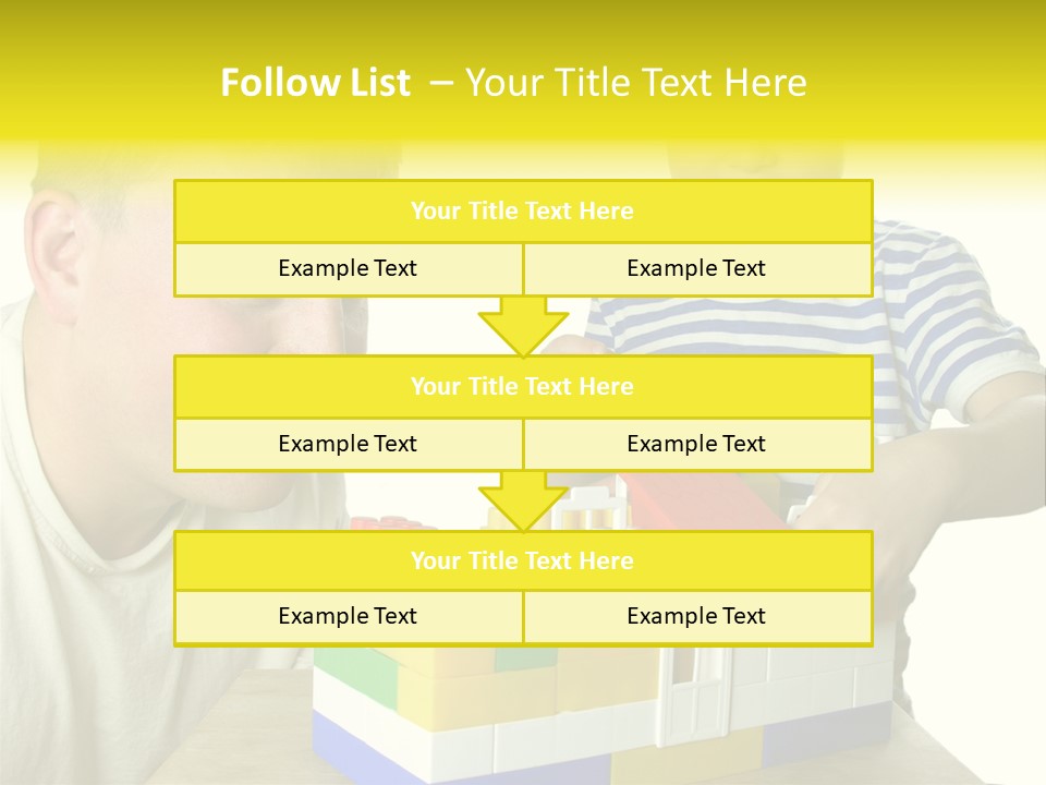 Father With Son Build House PowerPoint Template