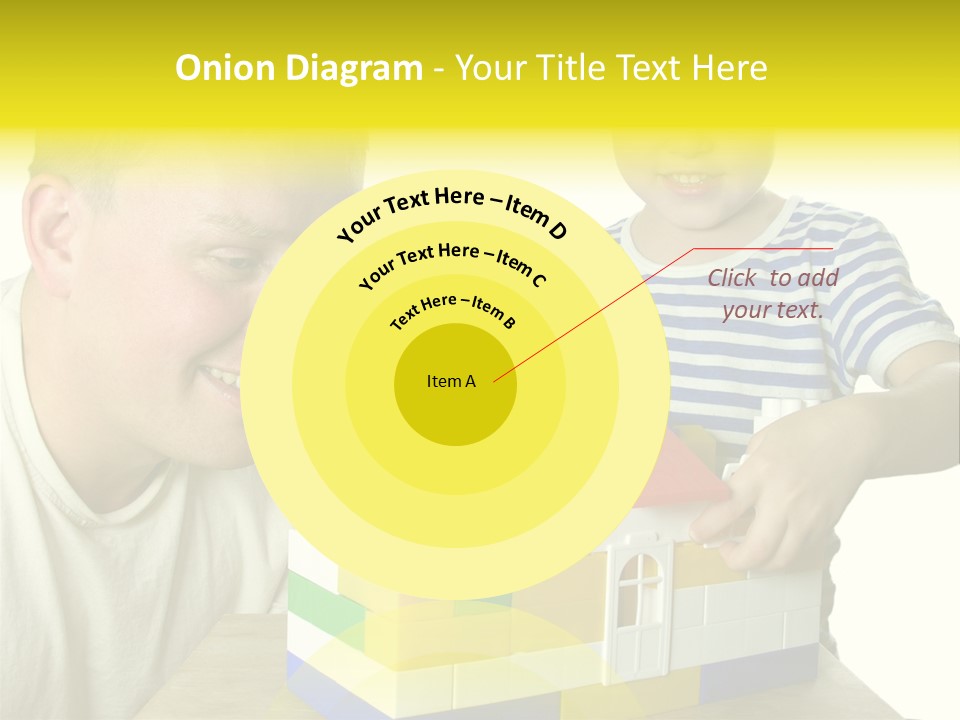 Father With Son Build House PowerPoint Template