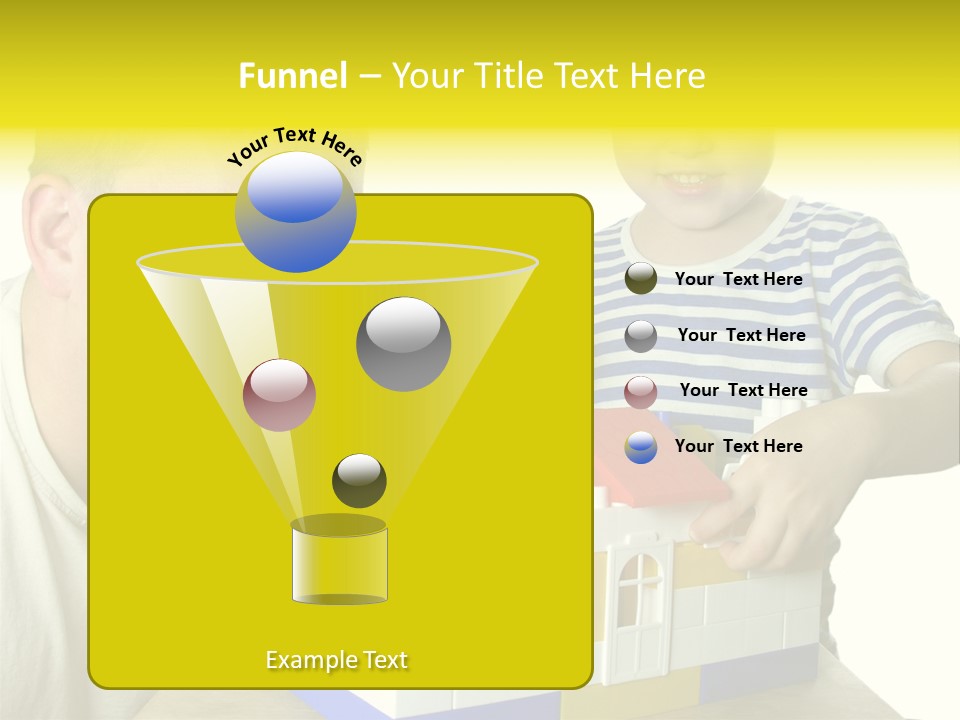 Father With Son Build House PowerPoint Template
