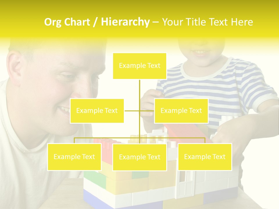 Father With Son Build House PowerPoint Template