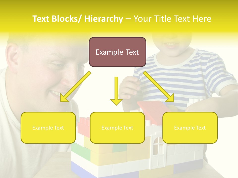 Father With Son Build House PowerPoint Template