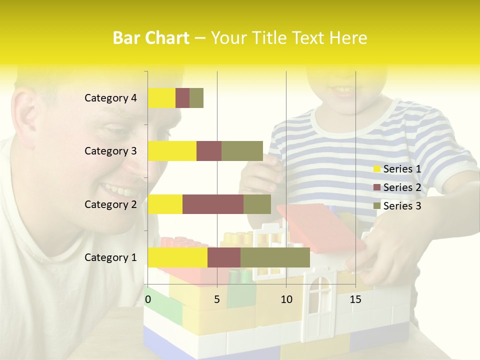 Father With Son Build House PowerPoint Template