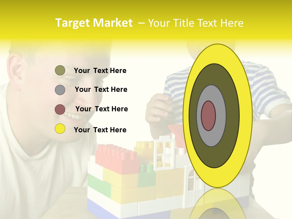 Father With Son Build House PowerPoint Template