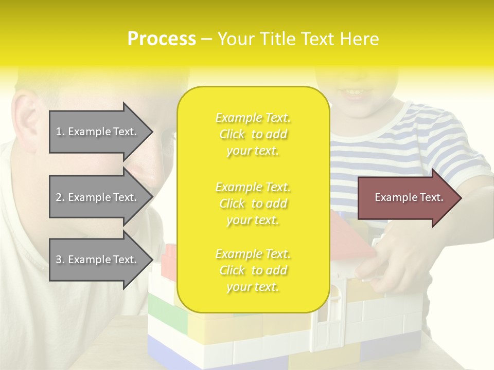 Father With Son Build House PowerPoint Template