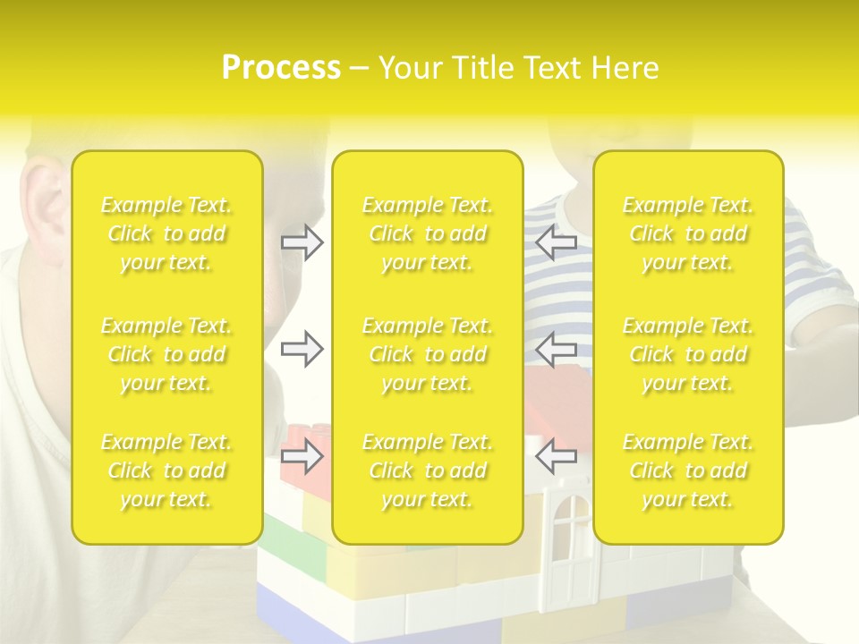 Father With Son Build House PowerPoint Template