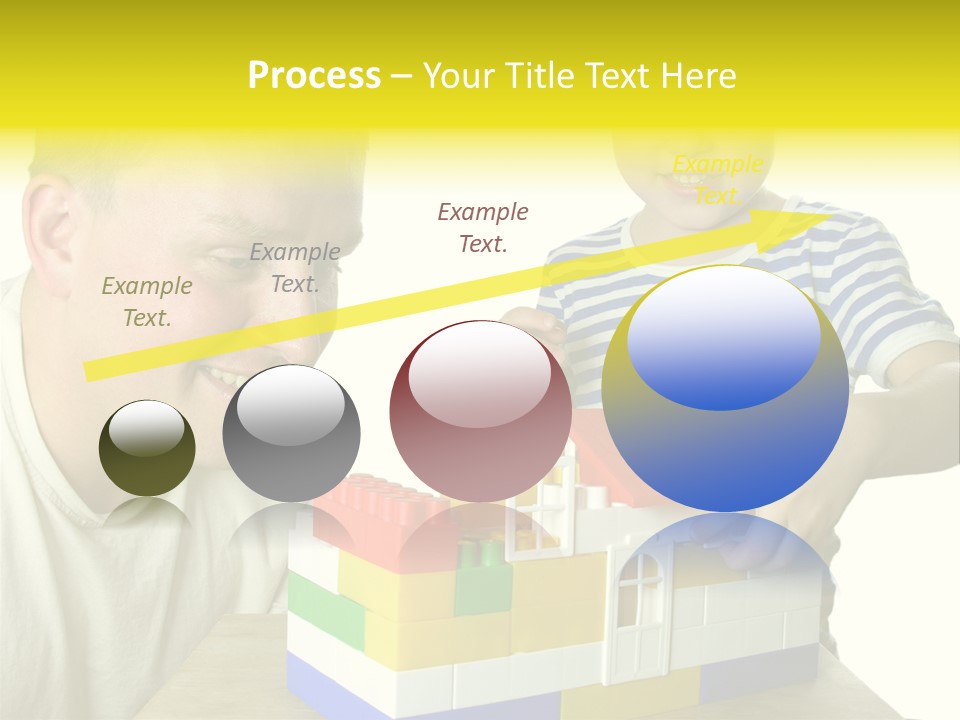 Father With Son Build House PowerPoint Template