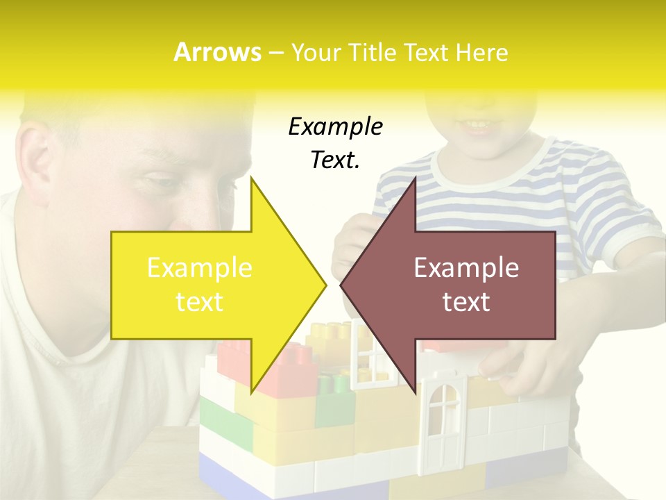 Father With Son Build House PowerPoint Template